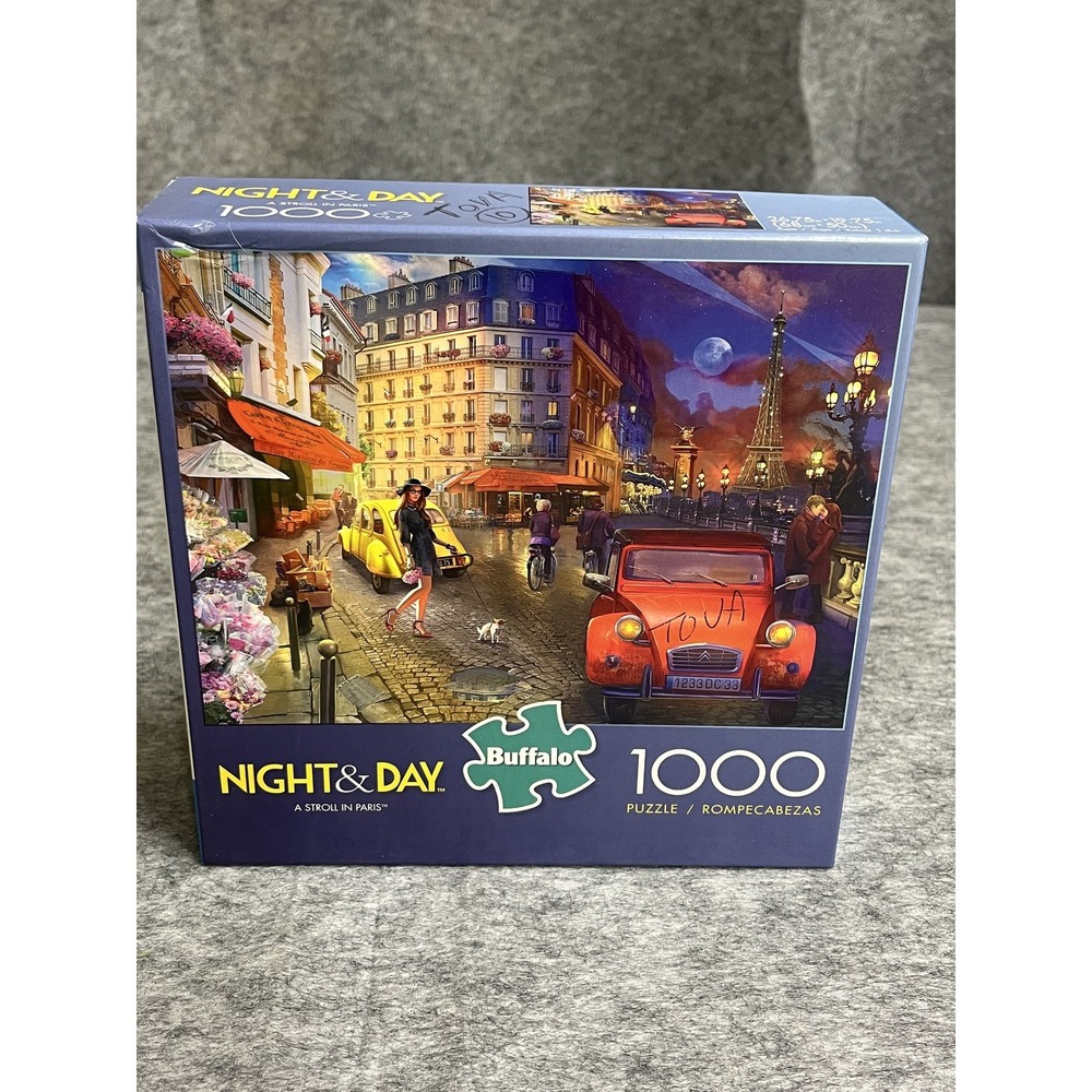 Buffalo Night & Day A Stroll in Paris 1000 Piece Puzzle Eiffel Tower Paris Art